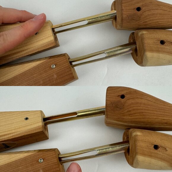 Vtg Cedar Wood Medium Size Shoe Tree Shape Moisture Absorber Executive Imperials - Picture 5 of 11